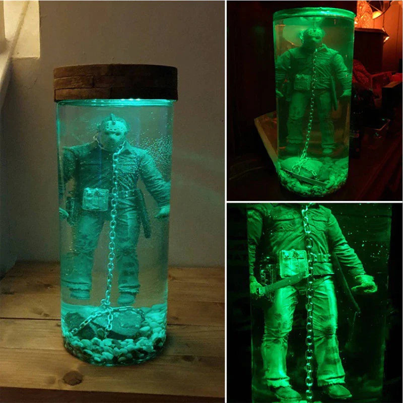 Jason Voorhees Collector Water Lamp Friday the 13Th Part 6 Jason Lives Horror Figurine Night Light Halloween Souvenir Home Decor