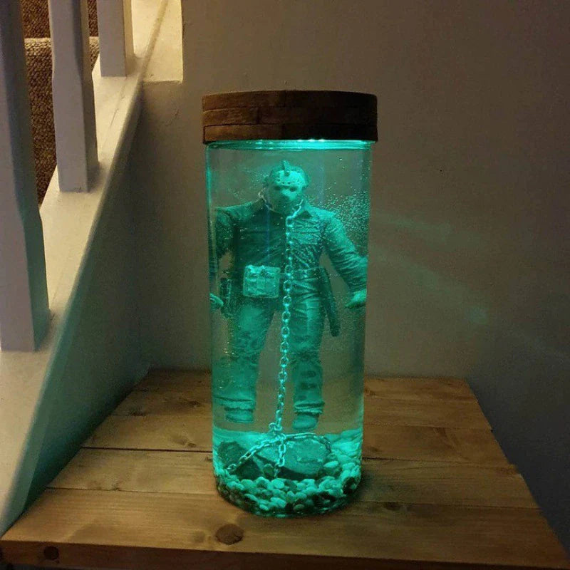 Jason Voorhees Collector Water Lamp Friday the 13Th Part 6 Jason Lives Horror Figurine Night Light Halloween Souvenir Home Decor