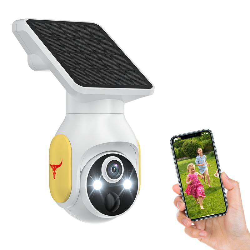 4G LTE Cellular Security Camera with Solar Panel, 1080P HD, AI Motion Detection, Pan Tilt, 2-Way Talk, Night Vision, SIM Card Included, Works with Verizon/At&T/T-Mobile, No Wifi Needed, IP65
