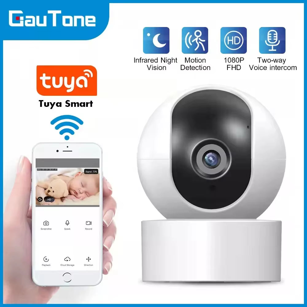 Surveillance Camera Activity Alerts Night Vision Baby Monitor 1080P Wifi IP Camera for Tuya Smart Life PG107 PG103