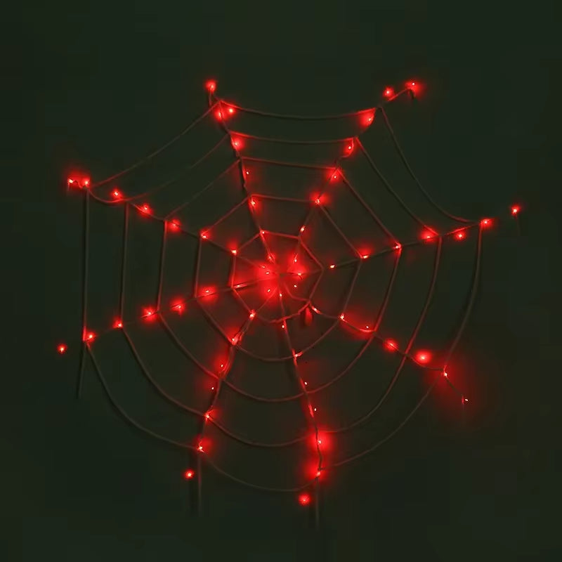 3.6M Giant Halloween Decorations Spider Web Lights for Indoor Outdoor Halloween Decoration Party Garden Yard Haunted House Décor