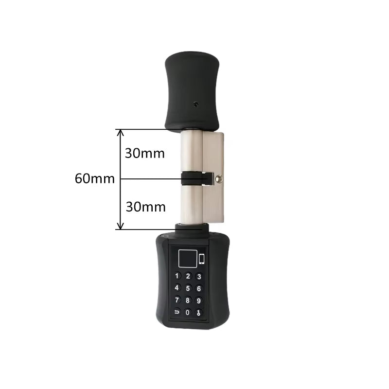 Tuya APP Fingerprint Bluetooth Cylinder Lock Biometric Electronic Smart Door Lock Digital Keypad Code Keyless Lock