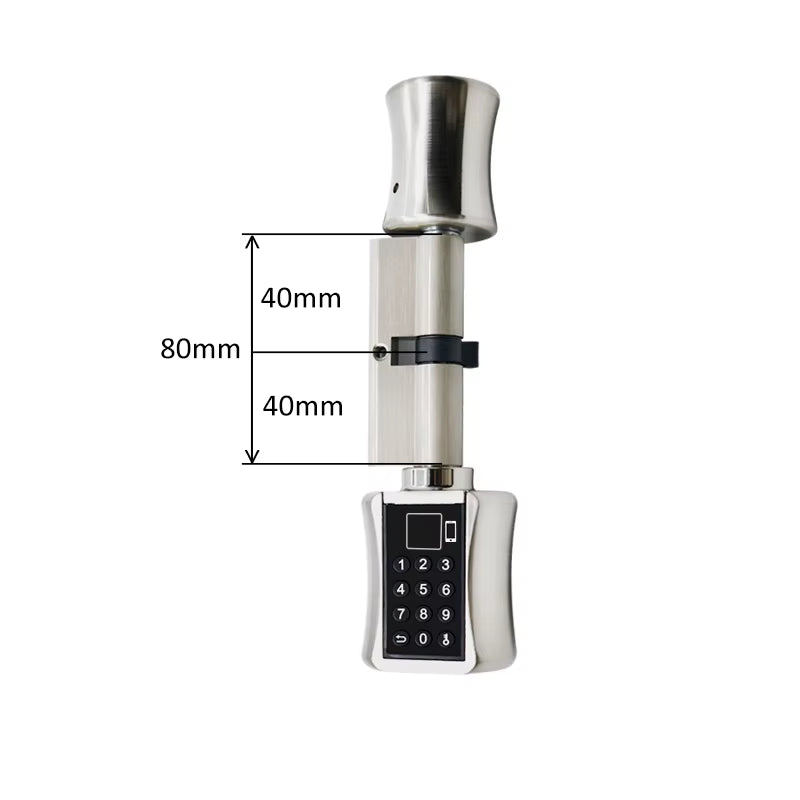 Tuya APP Fingerprint Bluetooth Cylinder Lock Biometric Electronic Smart Door Lock Digital Keypad Code Keyless Lock