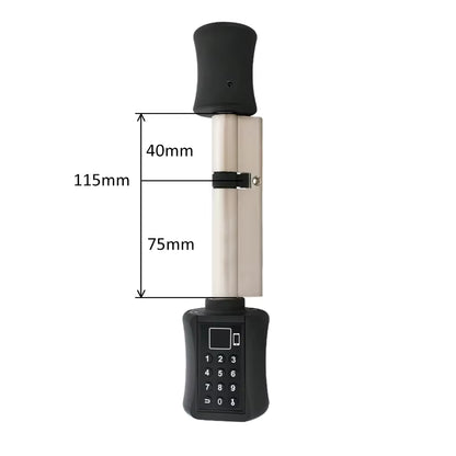 Tuya APP Fingerprint Bluetooth Cylinder Lock Biometric Electronic Smart Door Lock Digital Keypad Code Keyless Lock