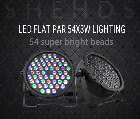 Fast Shipping LED 54X3W RGBW LED Flat Par RGBW Color Mixing DJ Wash Light Stage Uplighting KTV Disco DJ DMX512