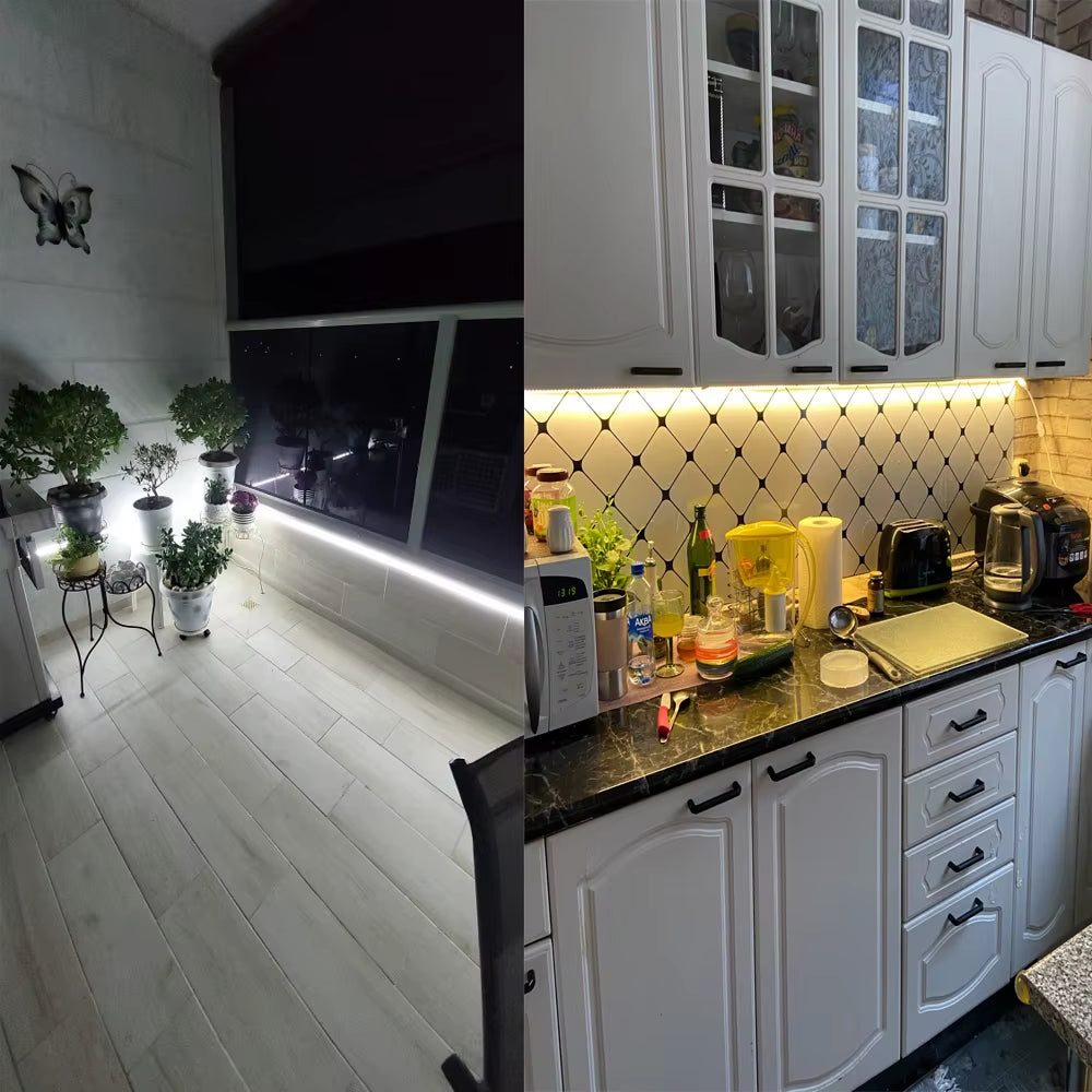 LED Strip Light 220V 2835 Waterproof Led Strip High Brightness 120Leds/M Flexible Kitchen Outdoor Garden LED Light with Switch