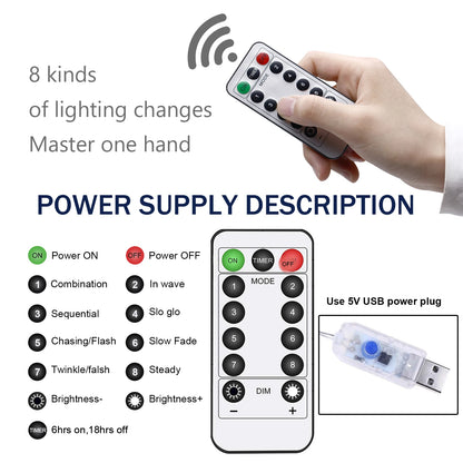 96/144 LED Willow Vine Tree Light Strip 8 Modes DIY Tree Branch Lamp Remote Control Fairy Lights for Wall Christmas Home Decor