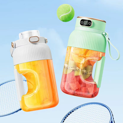 1200ML Electric Wireless Digital Display Mixer Portable Juicer Fruit Smoothie Juice Cup Rechargeable Smoothie Juicer 10 Blade