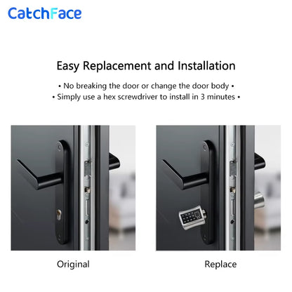 Tuya APP Fingerprint Bluetooth Cylinder Lock Biometric Electronic Smart Door Lock Digital Keypad Code Keyless Lock