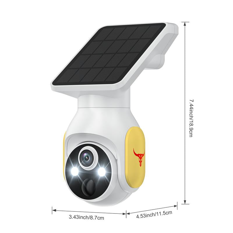 4G LTE Cellular Security Camera with Solar Panel, 1080P HD, AI Motion Detection, Pan Tilt, 2-Way Talk, Night Vision, SIM Card Included, Works with Verizon/At&T/T-Mobile, No Wifi Needed, IP65