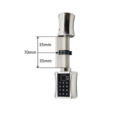 Tuya APP Fingerprint Bluetooth Cylinder Lock Biometric Electronic Smart Door Lock Digital Keypad Code Keyless Lock